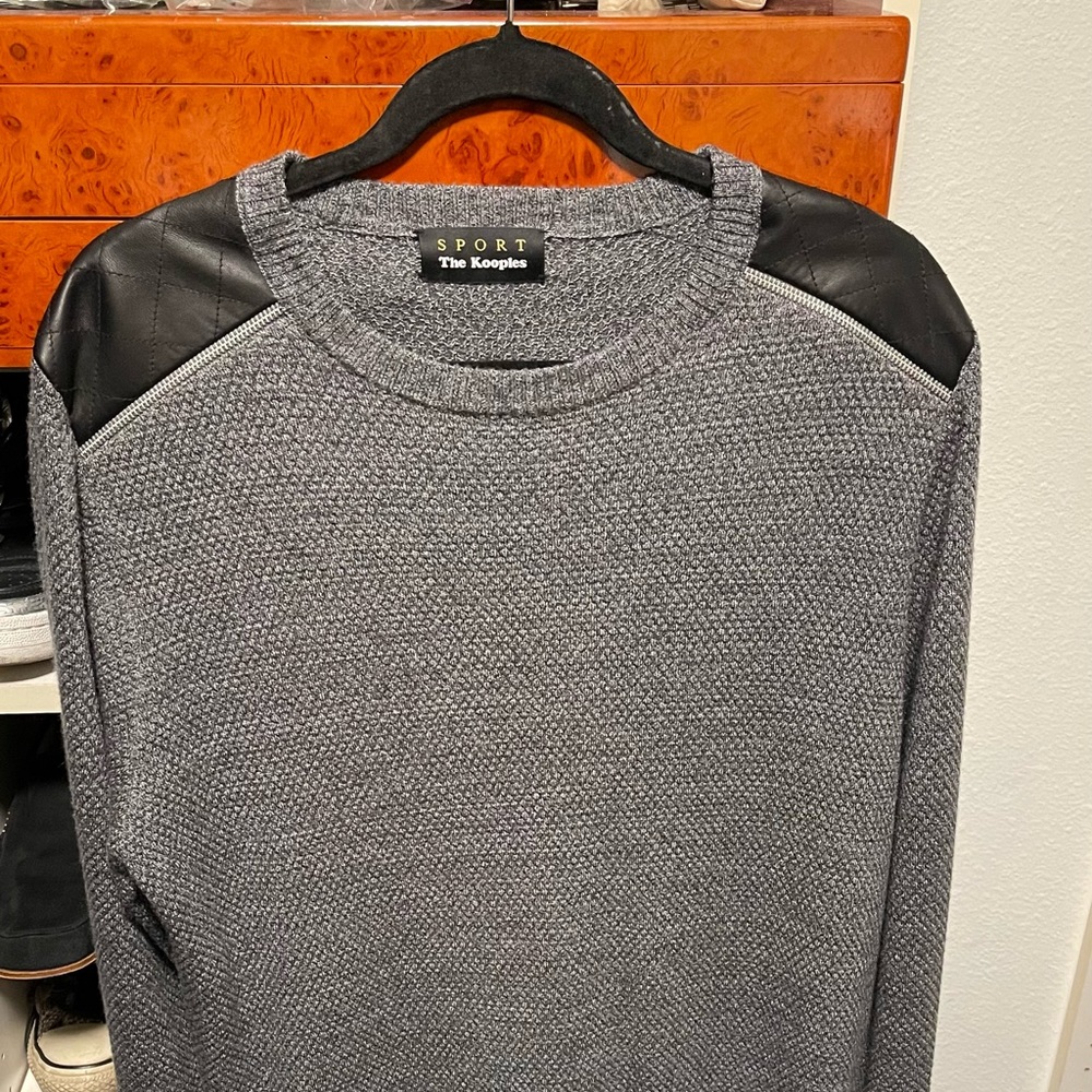 Kooples Sport leather trim sweater